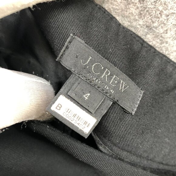 J. Crew Collection Curator Dress Pants Womens 4 Black Ankle Tapered Pleat Front - Picture 9 of 10